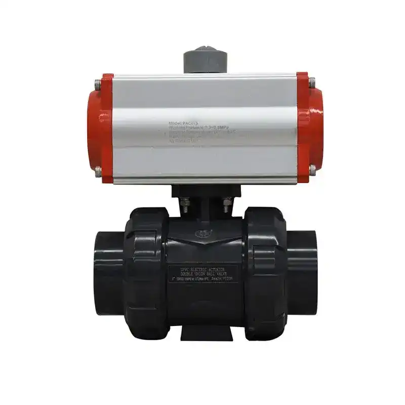 Válvula de Bola PVC con Actuador Neumático